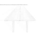 Rectangular table with a wooden top and aluminum base Oakport