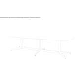 Oval conference table with cable management system Gedling