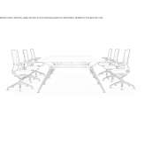 Rectangular glass conference table Brassall