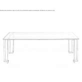 Rectangular crystal conference table Iconha