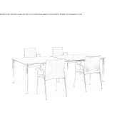 Rectangular glass conference table Eoures