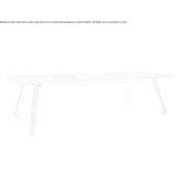Rectangular MDF conference table with cable management system Denville
