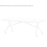 Folding rectangular table on wheels Sisters