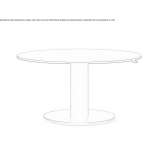 Round conference table with height adjustment Cercola