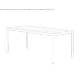 Rectangular steel table Skagen