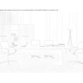 Rectangular conference table made of melamine-coated chipboard Ulcinj