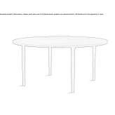 Round walnut table Kenscoff