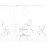 Rectangular conference table made of melamine-coated chipboard Prat