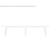 Rectangular wooden conference table Bierset