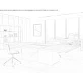 Rectangular wooden conference table with electrical sockets Horning