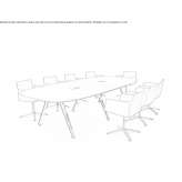 Conference table with cable management system Cebrecos