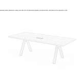 Rectangular wooden conference table with electrical sockets Villegas