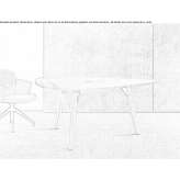 Triangular oak conference table Fondi