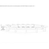 Modular conference table made of oval wooden veneer Vedeno