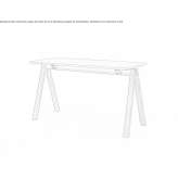 Rectangular wooden high conference table Villegas