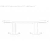 Oval, metal conference table with height adjustment Cercola