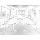 Modular oval wooden conference table Oekene