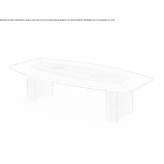 Conference table made of wooden veneer and leather Krumegg
