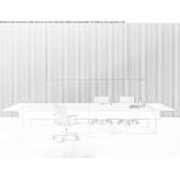 Rectangular conference table with cable management system Thayngen