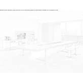 Conference table with cable management system Sori