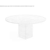 Round conference table made of wooden veneer with cable management Jasliska