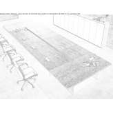 Rectangular conference table made of melamine-coated chipboard with cable management system Cizre