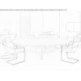 Modułowy okrągły stół konferencyjny z forniru drewnianego Vedeno