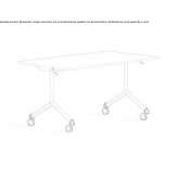 Laminate table with dropable top and wheels Glenelg
