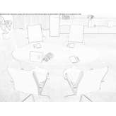 Oval wooden conference table Cubarral