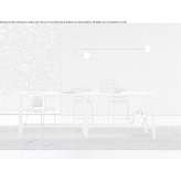 Rectangular high conference table with cable management system Wanderup