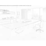 Conference table made of wooden veneer with cable management Vallbona