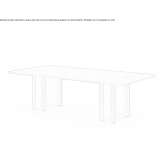 Rectangular conference table made of wooden veneer Fossano