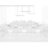 Modular melamine conference table with cable management system Marsanne