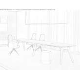 Rectangular oak conference table Fondi