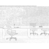 Rectangular conference table with cable management system Mirsid
