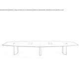 Modular rectangular conference table made of wooden veneer Vedeno