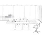 Conference table with cable management system Pirou