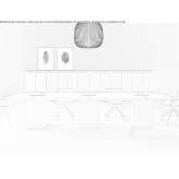 Rectangular melamine conference table with cable management system Marsanne