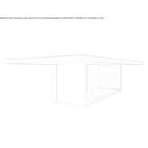 Rectangular wooden conference table Poussan