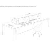 Ceramic conference table with cable management system Roldan