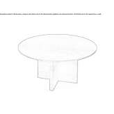 Round conference table made of wooden veneer Floby