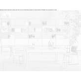 Square conference table made of structural wood Lobith