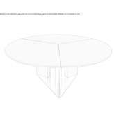 Round conference table made of steel and wood Entiat