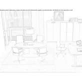 Oval conference table made of melamine-coated chipboard with cable management system Myto