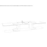 Rectangular glass conference table with cable management system Vallbona