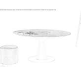 Oak conference table with cable management system Huascato