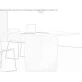 Modular square melamine conference table with cable management system Marsanne
