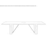 Rectangular conference table made of wooden veneer with cable management Cusy