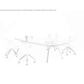 Rectangular glass conference table Algemesi