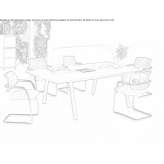 Rectangular conference table with cable management system Wagnitz